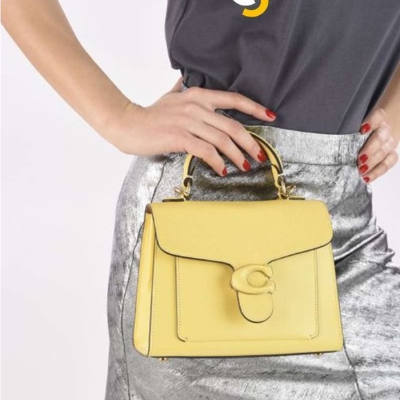 NWT Coach Tabby Top Handle Yellow Spring Summer Bag - Picture 3 of 14